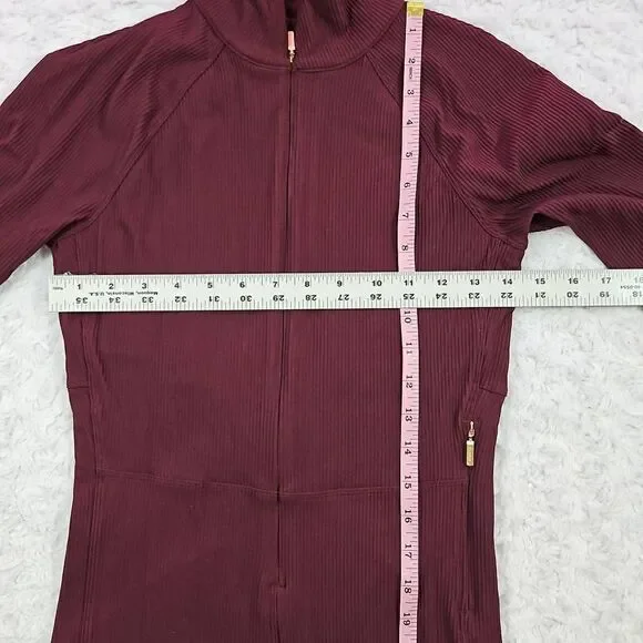 Athleta x Alicia Keys Small Goddess Bodysuit Red Spiced Jumpsuit Womens 450639 - Picture 7 of 11